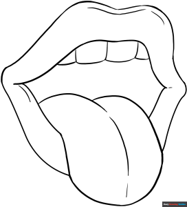 How To Draw A Mouth And Tongue Really Easy Drawing Tutorial