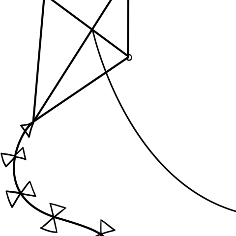 Free printable Kite coloring image