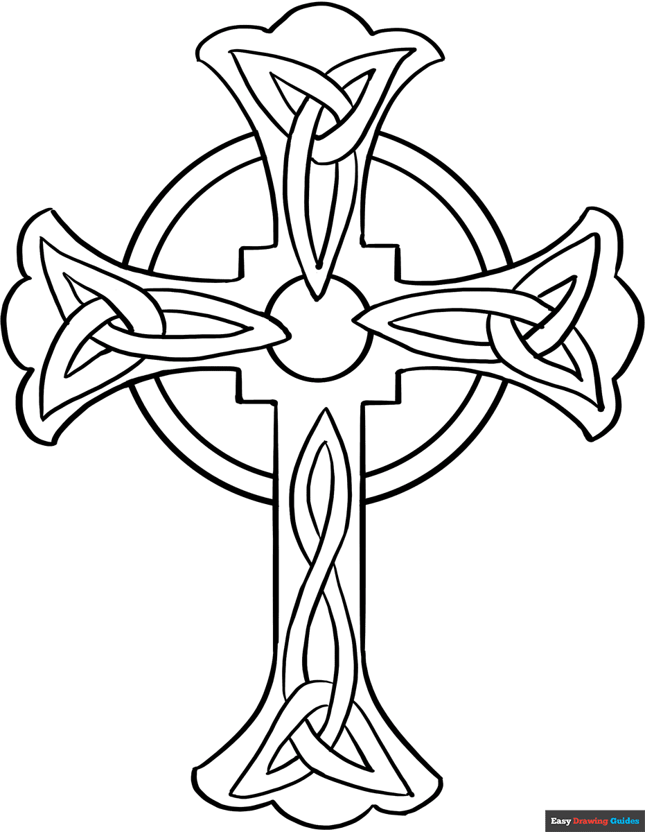 How To Draw A Celtic Cross Really Easy Drawing Tutorial How To Draw A Celtic Cross Really Easy Drawing Tutorial