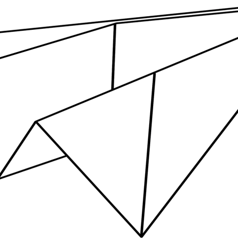 Free printable Paper Airplane coloring page