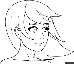 Free printable Anime Hair for Girls and Women coloring page