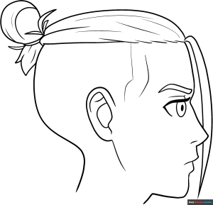 Free printable Anime Male Hair coloring page