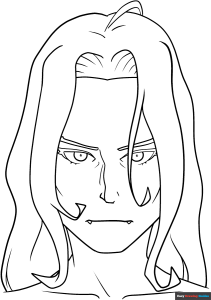 Free printable Anime Vampire with White Hair coloring page