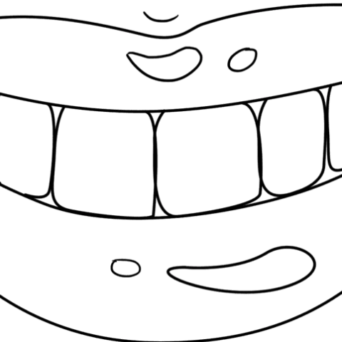 Free printable Teeth and Lips coloring image