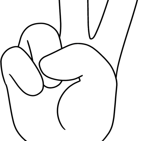 Free printable Peace Sign coloring page