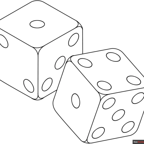 Free printable Dice coloring page