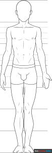 Free printable Male Body Outline coloring image