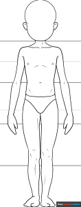 Free printable Child Body Outline coloring image