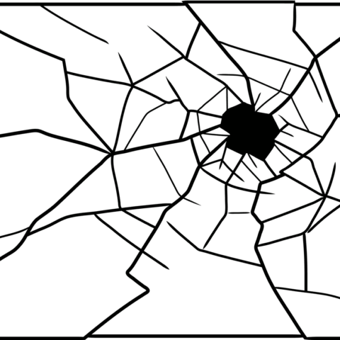 Free printable Broken Glass coloring image