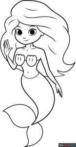 Free printable Mermaid coloring image