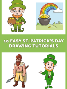 10 Easy St. Patrick's Day Drawing Tutorials Pinterest Image