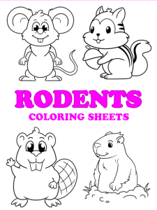 Free printable rodents coloring pages - pinterest image