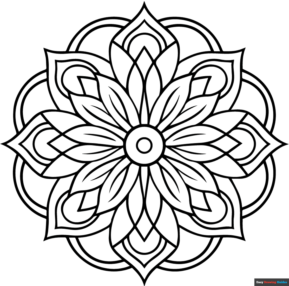 Easy Printable Easy Mandala Coloring Pages Easy Printable Easy Mandala Coloring Pages
