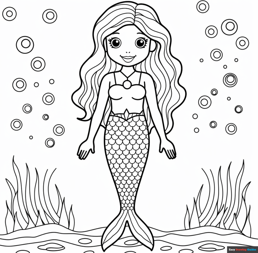 happy-mermaid-coloring-page-easy-drawing-guides