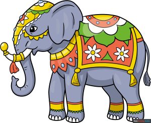 How to Draw a Decorated Indian Elephant Featured Image