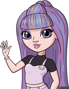 How to Draw Violet from Rainbow High Featured Image