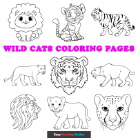 Free Wild Cats Coloring Pages for Kids - 19 Printable Sheets