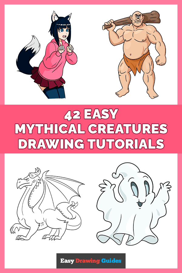 42 Easy Mythical Creatures Drawing Tutorials Pinterest Image