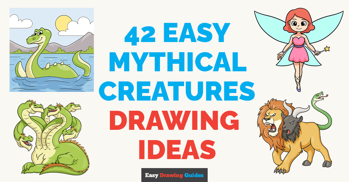 42 Easy Mythical Creatures Drawing Tutorials for Kids Featured Image