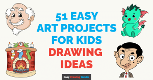 51 Easy Art Projects Drawing Tutorials for Kids Featured Image