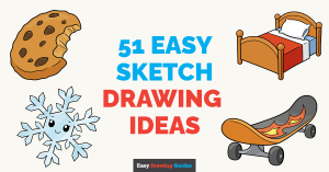51 Easy Sketch Ideas Drawing Tutorials for Kids Featured Image
