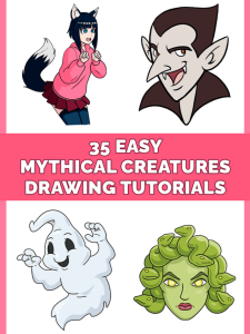 35 Easy Mythical Creatures Drawing Tutorials Pinterest Image