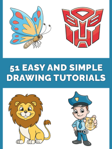 51 Easy and Simple Drawing Tutorials Pinterest Image