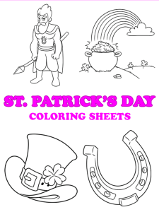 Free printable St. Patrick's Day coloring pages - pinterest image