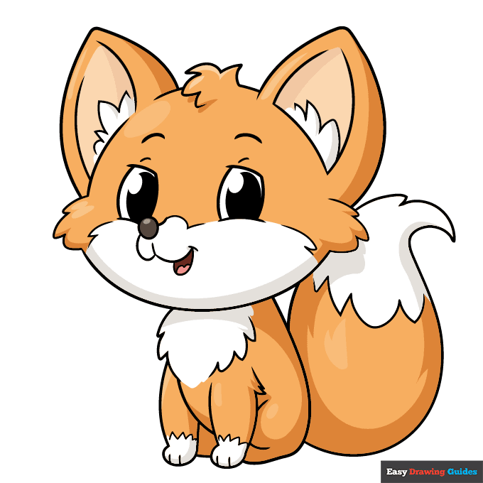 How To Draw A Cute Fox Really Easy Drawing Tutorial