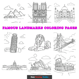 Famous Landmarks Coloring Pages for Kids Featured Image