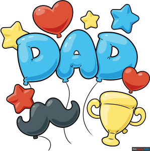 How to Draw Father's Day Balloons Featured Image