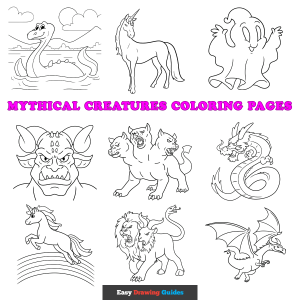 Free Mythical Creatures Coloring Pages for Kids Featured Image