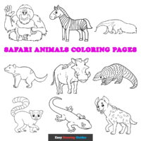 Free Safari Animals Coloring Pages for Kids - 58 Printable Sheets