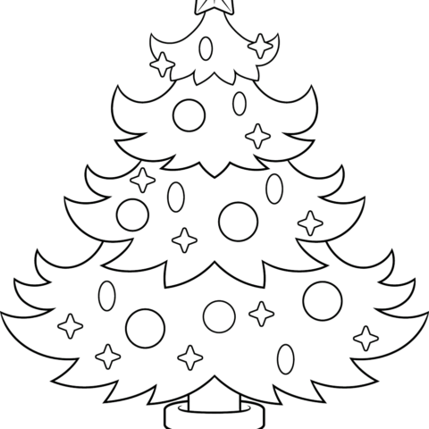How to Draw a Christmas Tree Outline Featured Image