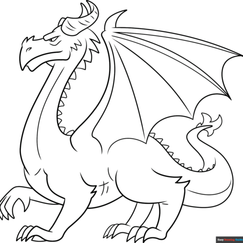 How to Draw a Dragon Outline Featured Image