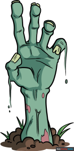 How to Draw a Zombie Hand Coming out of the Ground Featured Image