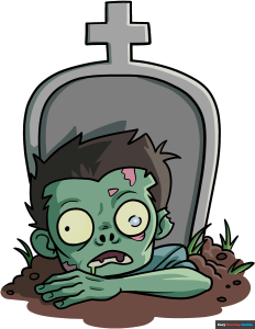 How to Draw a Zombie in a Cemetery Featured Image
