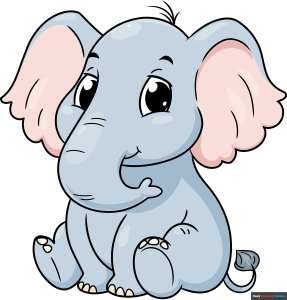 How to Draw a Cute Elephant Featured Image