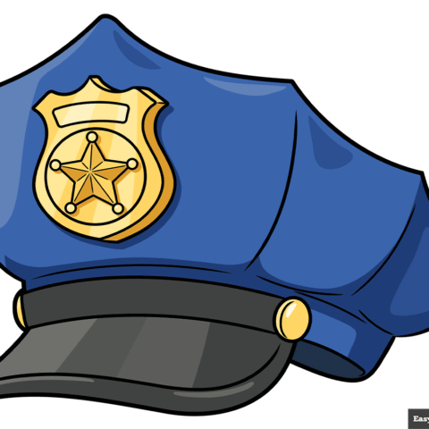 how to draw a police hat featured image