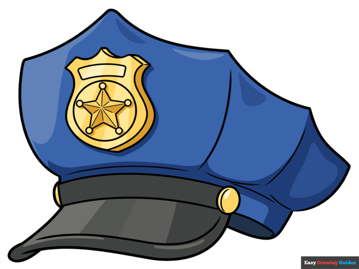 how to draw a police hat featured image
