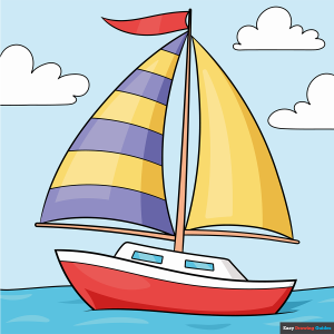how to draw a simple boat featured image