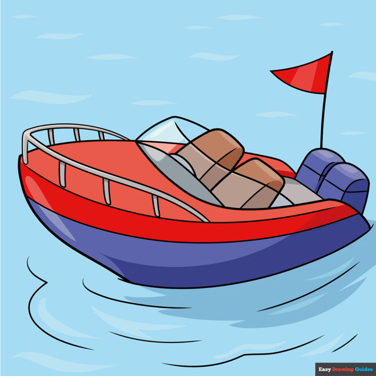 how to draw a speed boat featured image