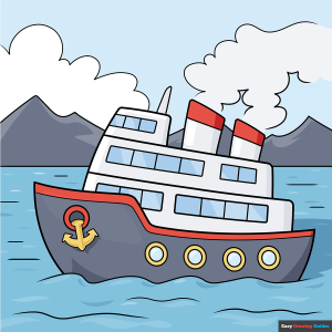 how to draw an easy ship featured image