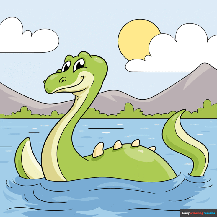 how to draw the loch ness monster featured image