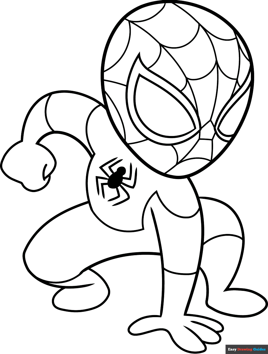 How To Draw An Easy Cartoon Spider Man Really Easy Drawing Tutorial How To Draw An Easy Cartoon Spider Man Really Easy Drawing Tutorial