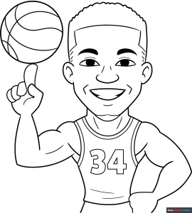 Free printable Cartoon Gian Antetokounmpo coloring page