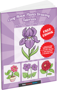 36 Easy House Plants Drawing Tutorials - 3D eBook cover