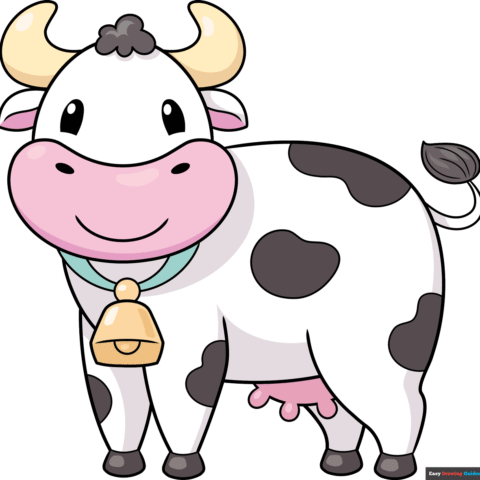 How to Draw an Easy Cartoon Cow Featured Image