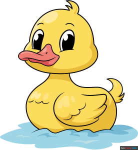 How to Draw an Easy Cartoon Duck Featured