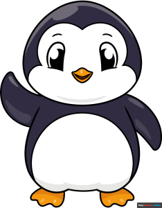 How to Draw an Easy Cartoon Penguin Featured Image
